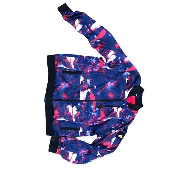 ADIDAS Multicolor Flower Bomber Jacket Medium - Picture 3 of 11